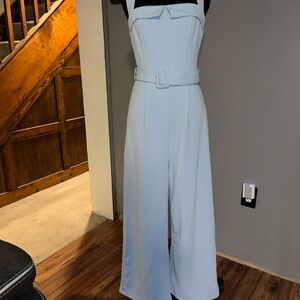 NWT SHEIN Elegant Light Blue Jumpsuit S 4